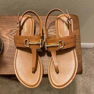 Like new! Aldo “Tany” t-strap leather sandals